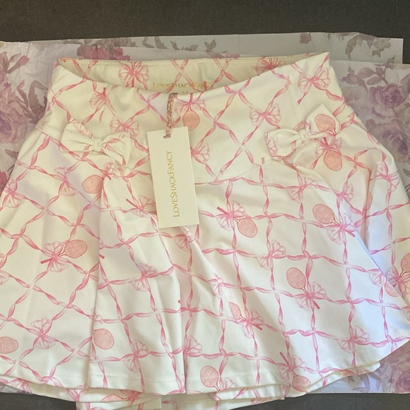 LoveShackFancy Corene Sporty Active Skort in Sweetheart Pink NWT! 🎀🎾 - Picture 8 of 11